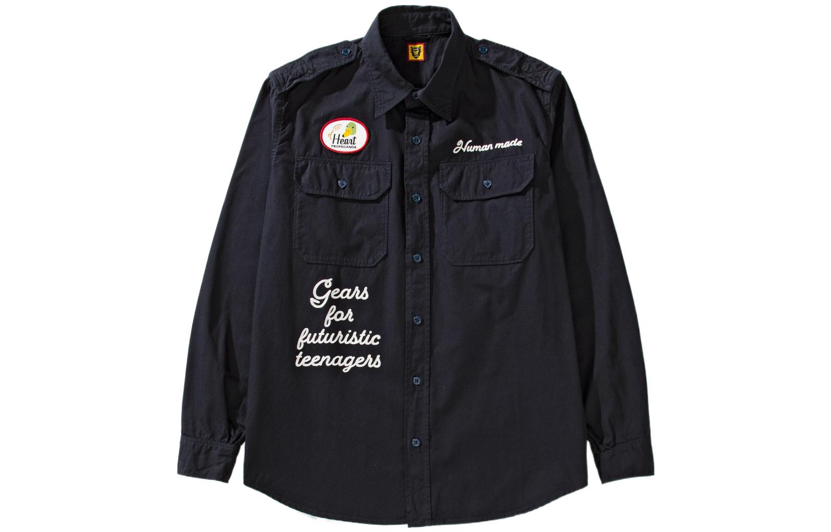 

Human Made Мужская рубашка морского синего цвета