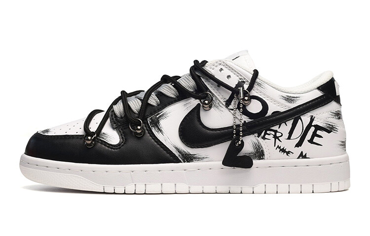 

Кроссовки Nike Dunk Skateboard Shoes Women's Low-Top Black White Gray