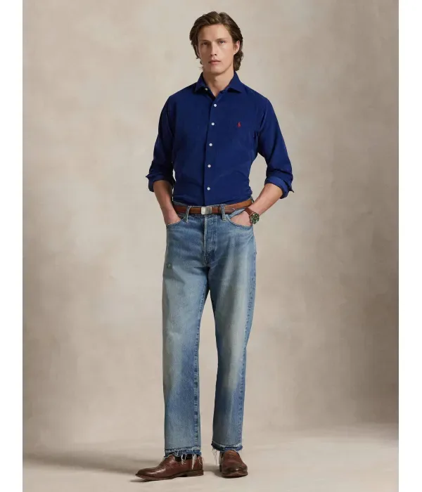 Вельветовая рубашка custom fit Polo Ralph Lauren, темно-синий — фото 2