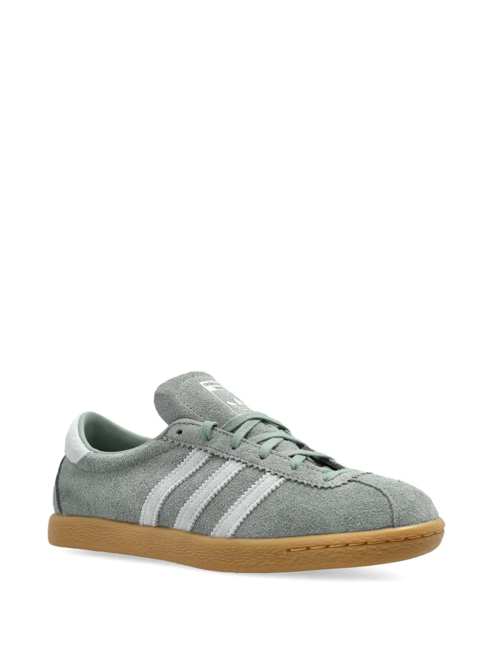 Кроссовки из табачной замши Adidas, зеленый — фото 2