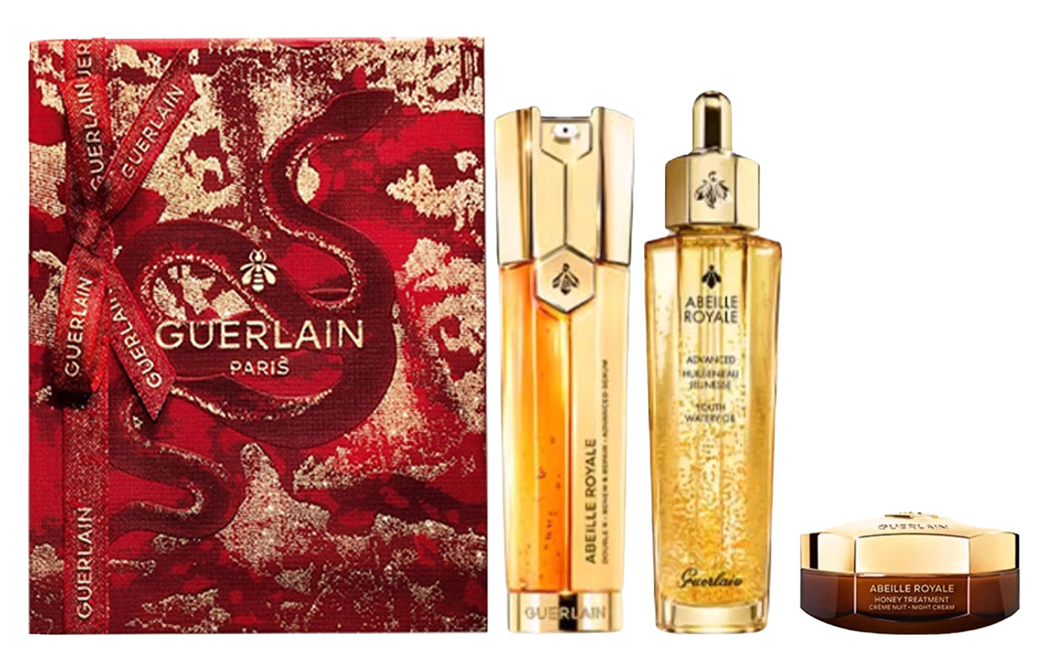 

Jiaolan новогодний лимитированный набор сыворотки и ночного крема для восстановления и сияния кожи, укрепляющий, 50мл+50мл+50мл GUERLAIN