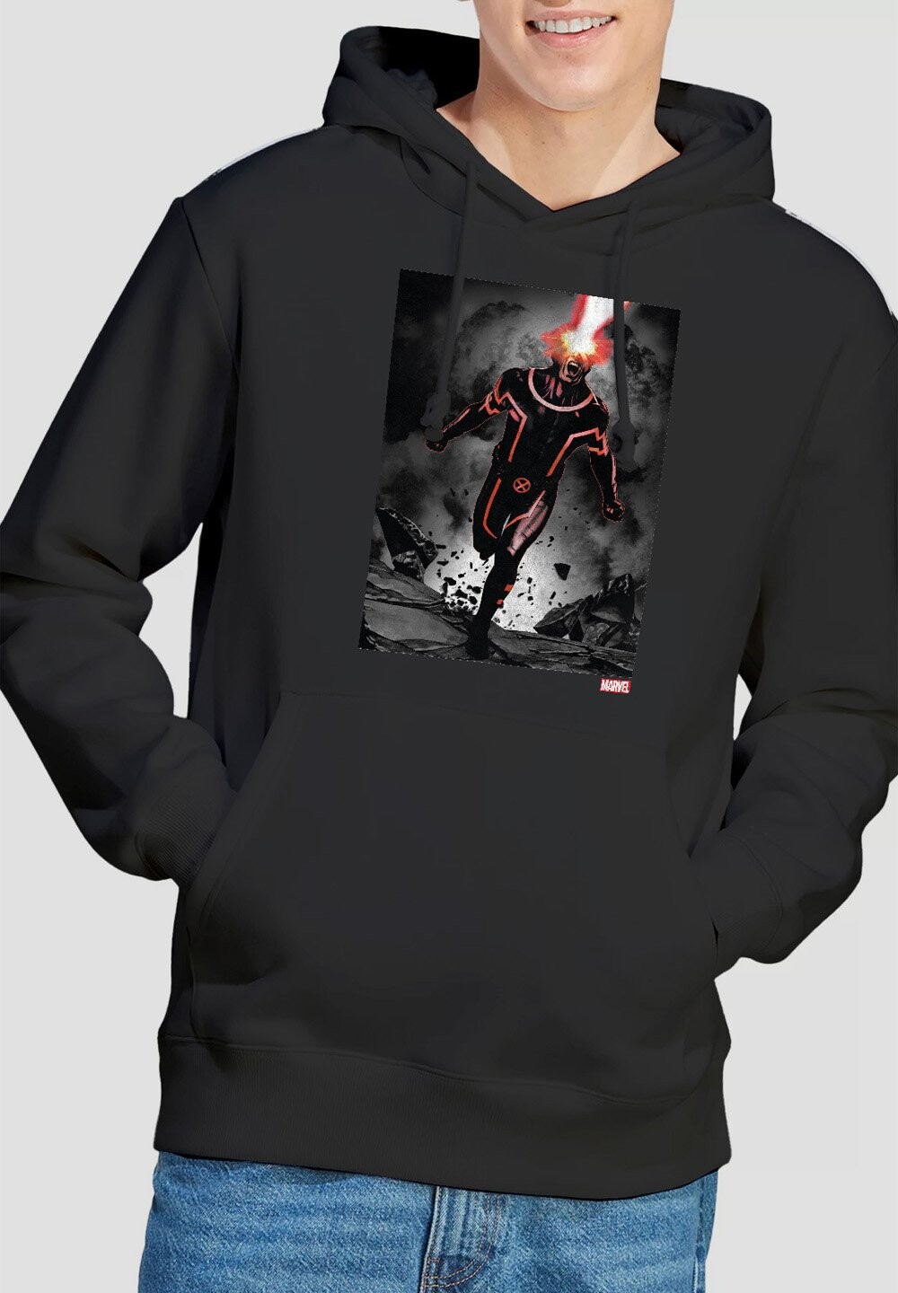 

Толстовка с капюшоном X-MEN CYCLOPS BLAST PRINT Marvel, черный