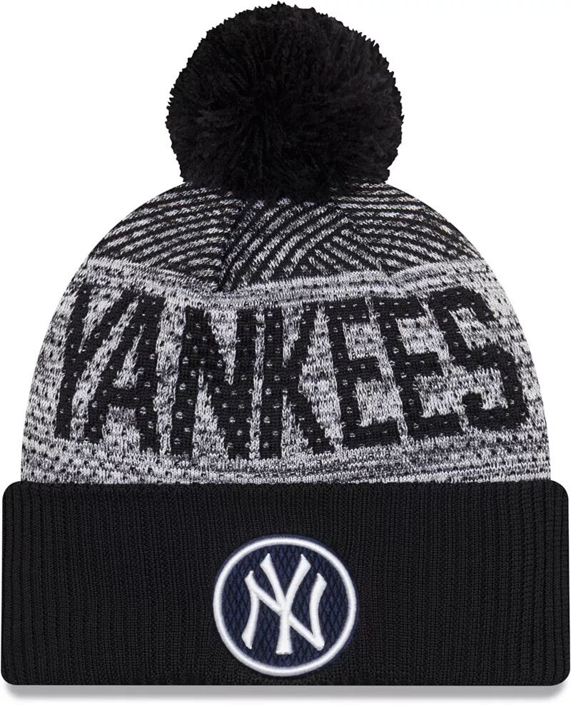 

Мужская вязаная шапка New Era темно-синего цвета из аутентичной коллекции New York Yankees