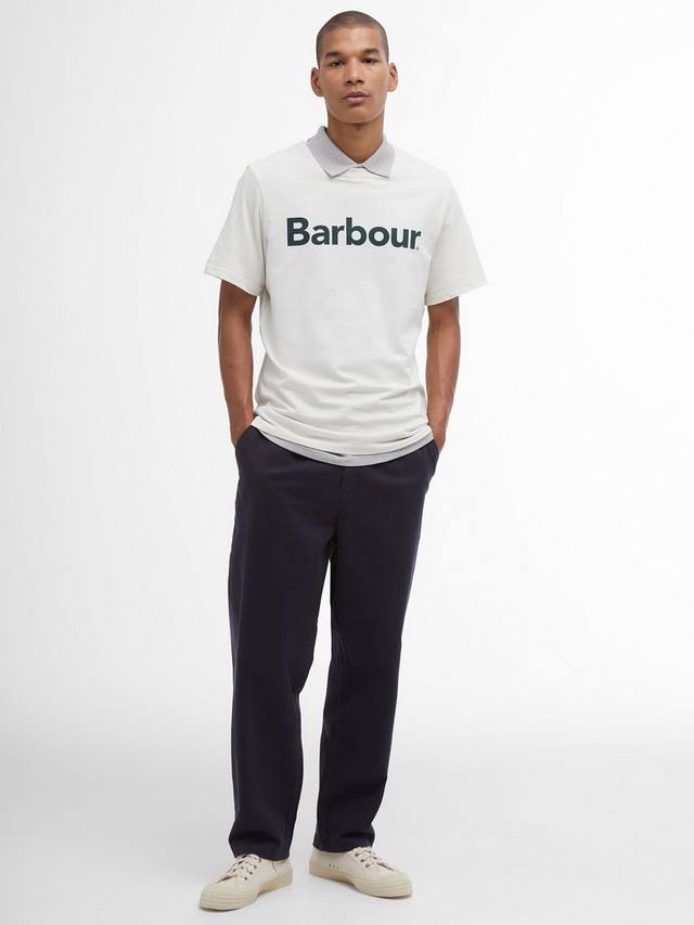 

Выстиранные эластичные брюки свободного покроя Barbour, темно-синий