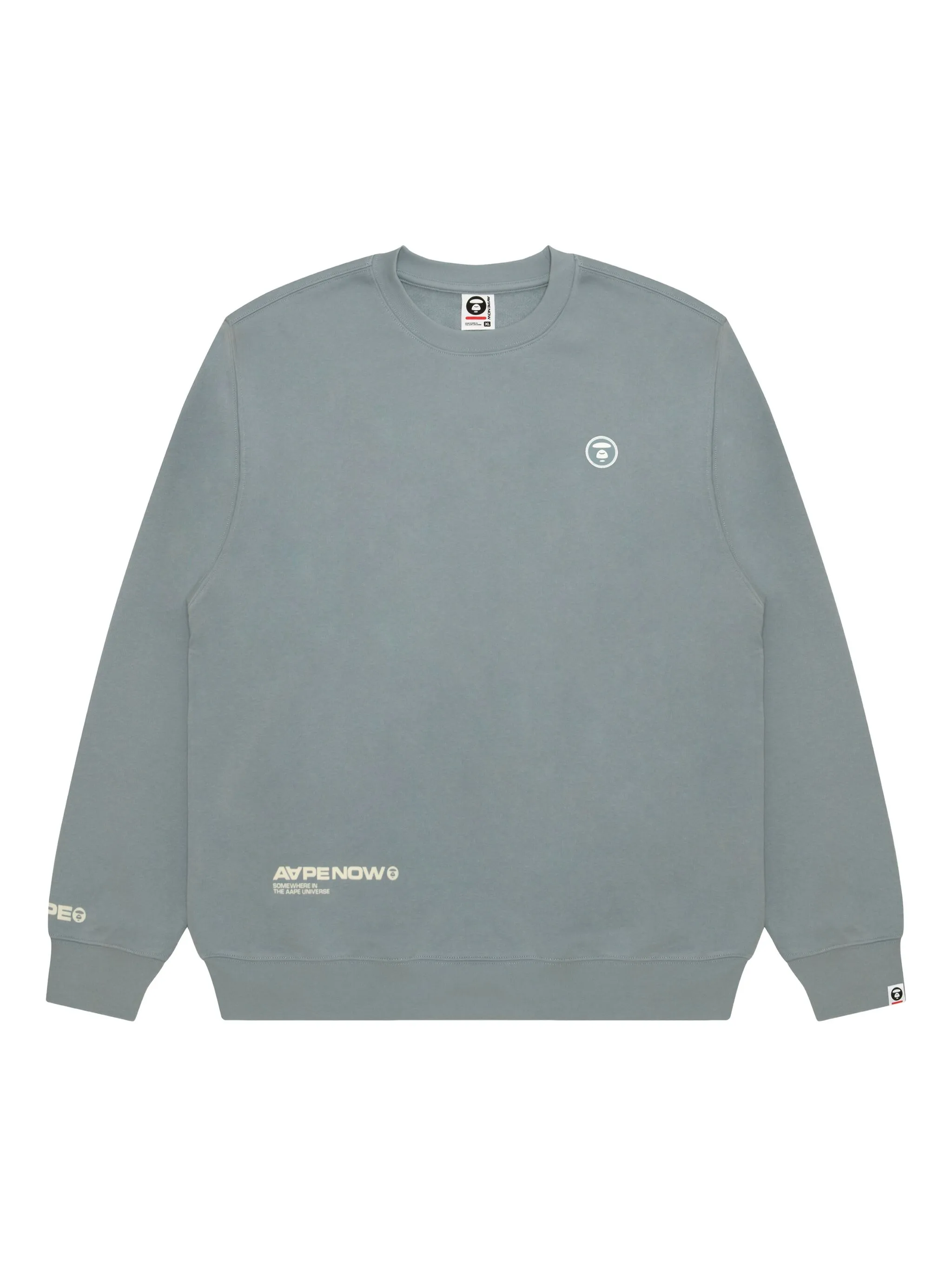 

Толстовка Ape Now 9 с логотипом Aape By A Bathing Ape, серый