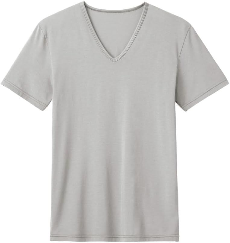 

Футболка GUNZE Acedron Soft Stretch Type V-Neck, материал Bare Jersey MCA615, мужская, серый