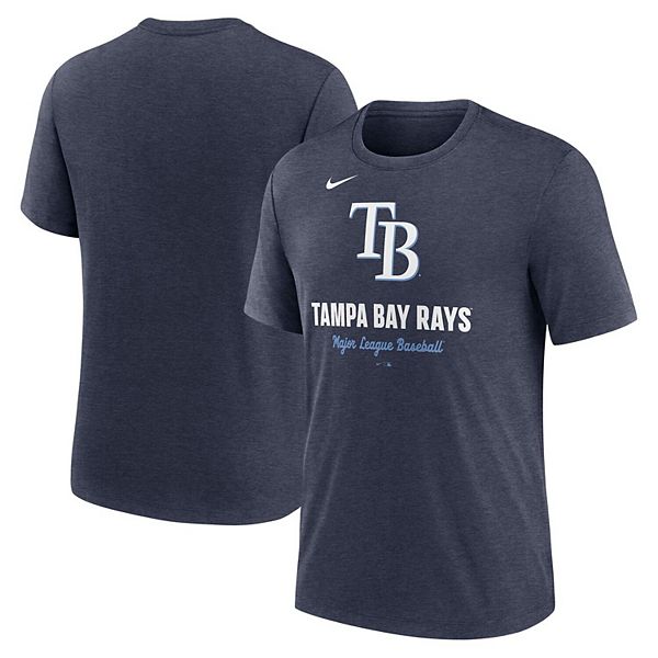 

Мужская футболка heather navy с логотипом tampa bay rays tri-blend Nike