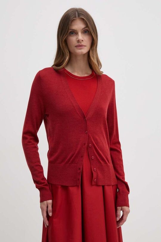 

Шерстяной кардиган Tommy Hilfiger, бордовый
