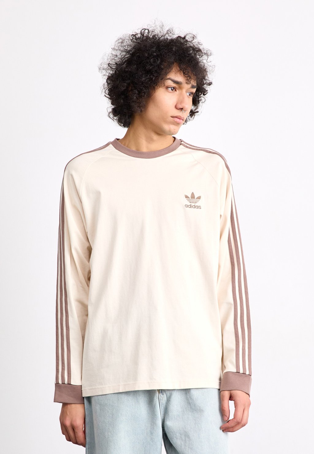 

Футболка с длинным рукавом 3 STRIPES adidas Originals, бежевый
