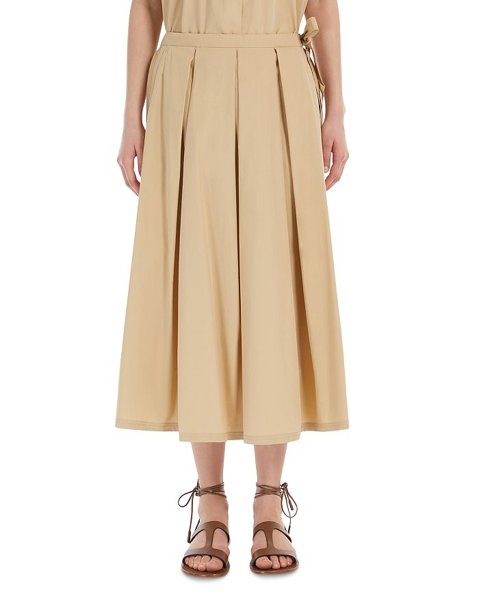

Народная плиссированная юбка Weekend Max Mara, коричневый/бежевый
