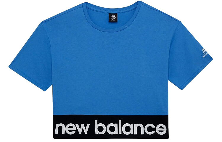 

Укороченный топ женский синий New Balance