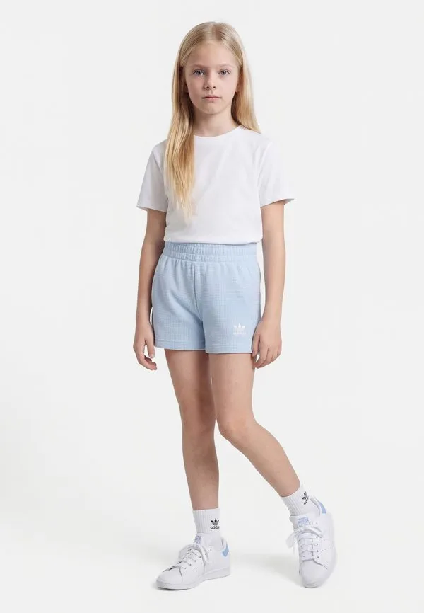 Свободные короткие спортивные штаны с высокой талией для подростков Adidas Originals, Crystal Sky