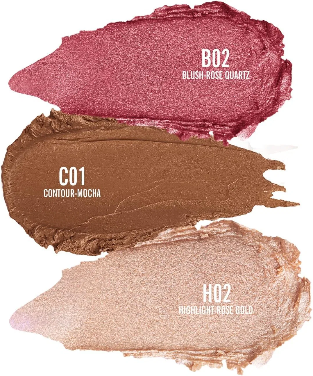 Многофункциональный стик KIMUSE Cream Blush Stick для румян, хайлайтера и контуринга Kimuse, Quartz Rose Trio — фото 3