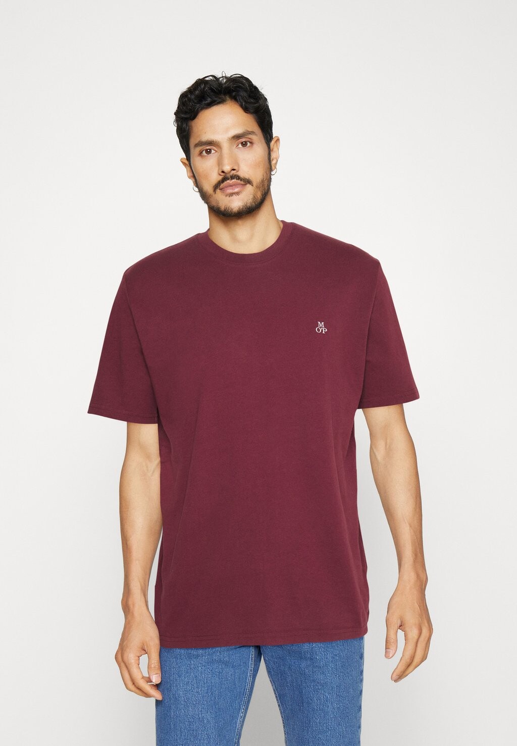 

Футболка базовая SHORT SLEEVE LOGO Marc O'Polo, цвет dark romance