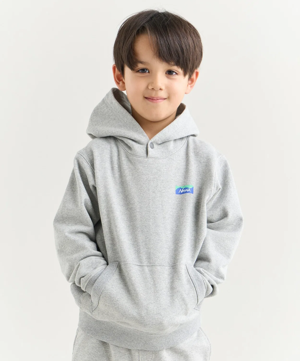 Свитшот-худи Nanga ECO HYBRID MINI BOX LOGO KIDS, серый