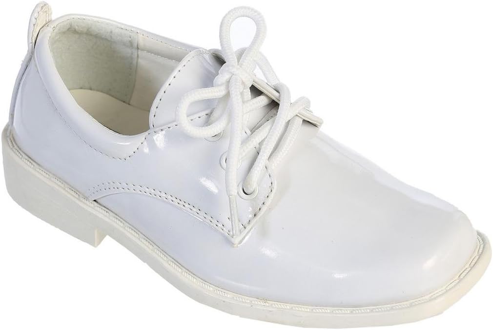 

Детские матовые лакированные туфли-оксфорды для мальчиков Igirldress, белый