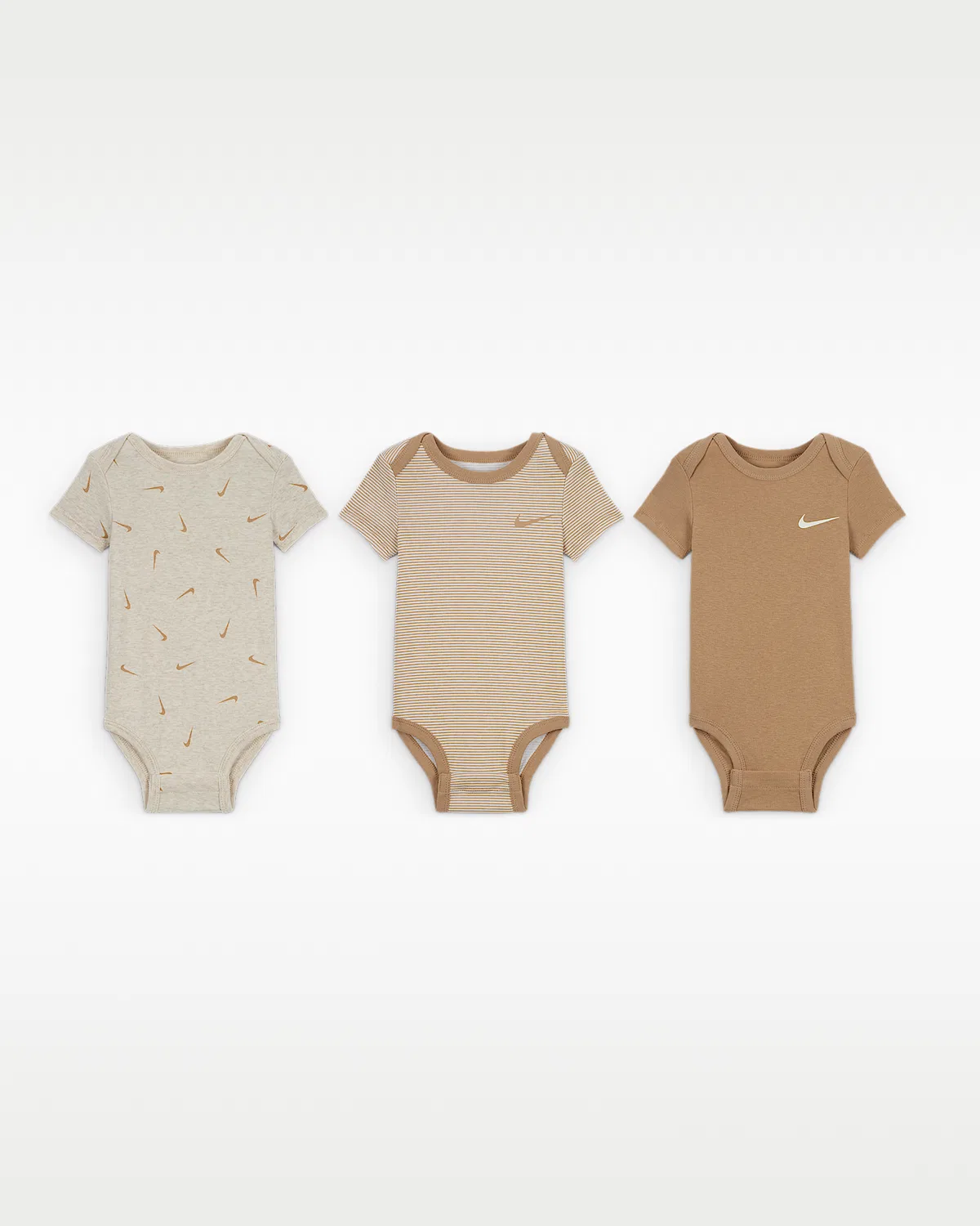 Боди (3 шт.) Nike Baby Essentials для малышей (0-9M), Pale Ivory
