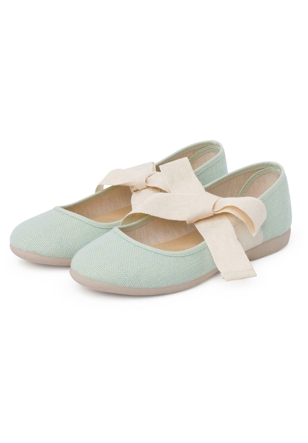 

Балетки MERCEDITA LINO CON LAZO CRUDO Pisamonas, зеленый