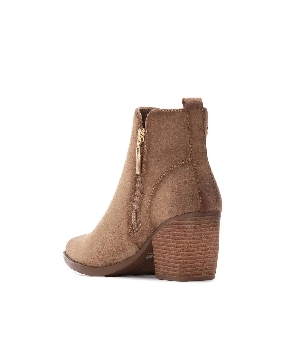 Женские ботильоны с острым носком и боковой молнией Refresh, светло-коричневый — фото 4