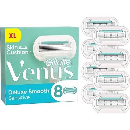 

Лезвия для женской бритвы Venus Deluxe Smooth Sensitive, 8 сменных лезвий, Gillette