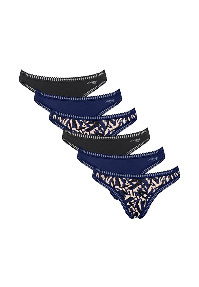 

Стринги 6 шт. в упаковке - go crush string c6p трусы стрейч хлопок Sloggi, синий