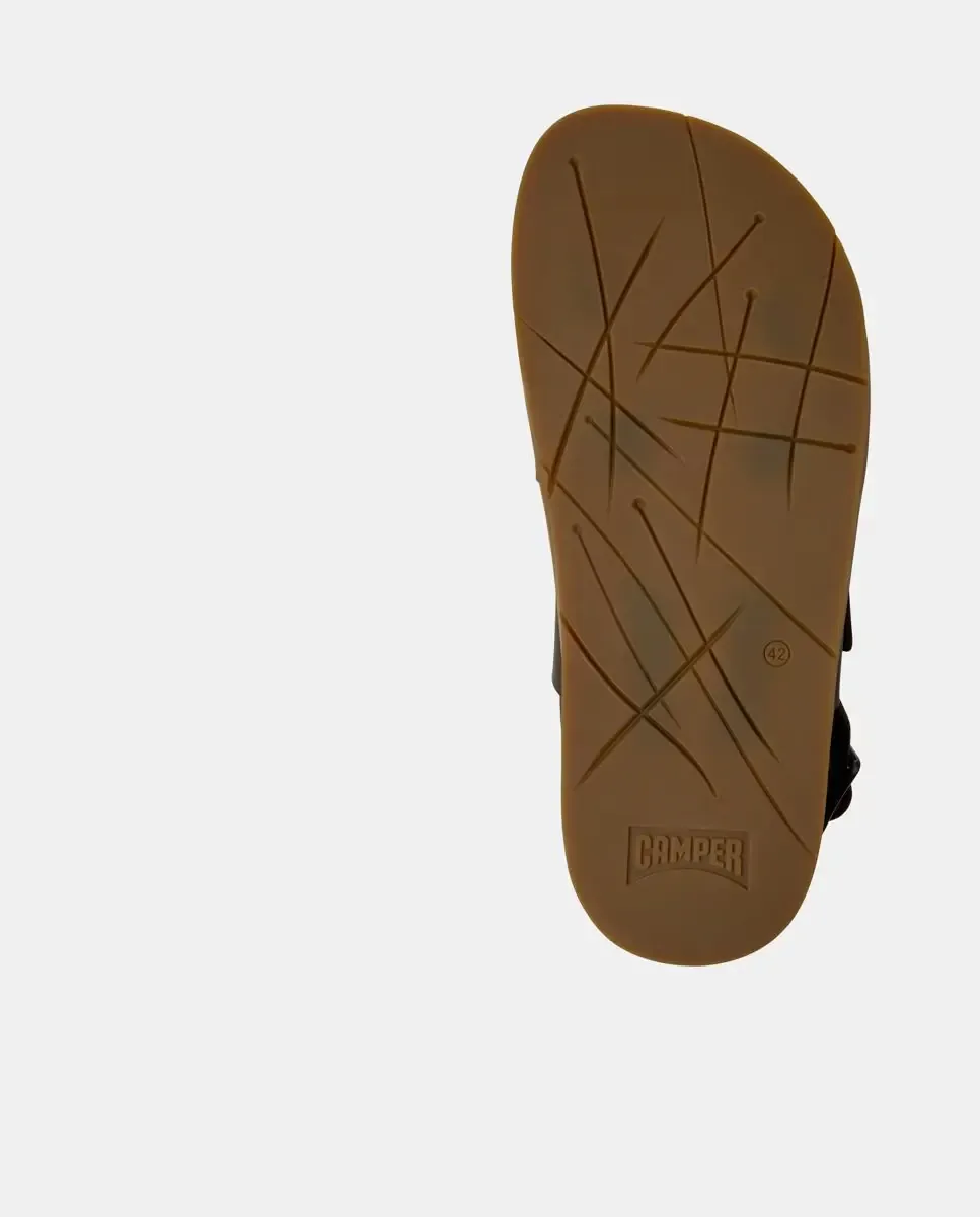 Мужские кожаные сандалии Lluc Sandal Camper, темно-коричневый — фото 4