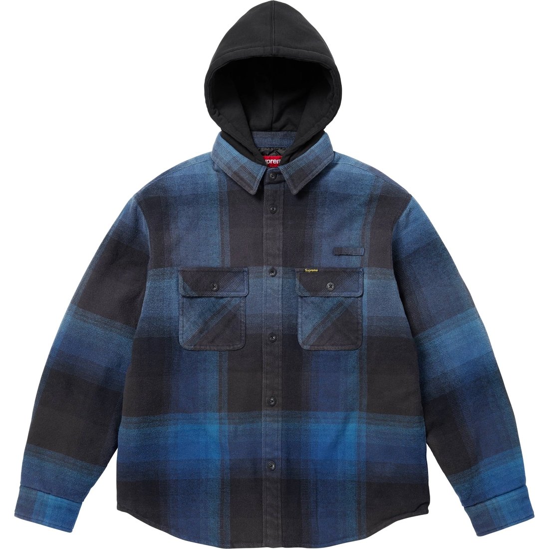 Клетчатая рубашка с капюшоном и стеганой подкладкой Supreme, Hardwood Camo — фото 4