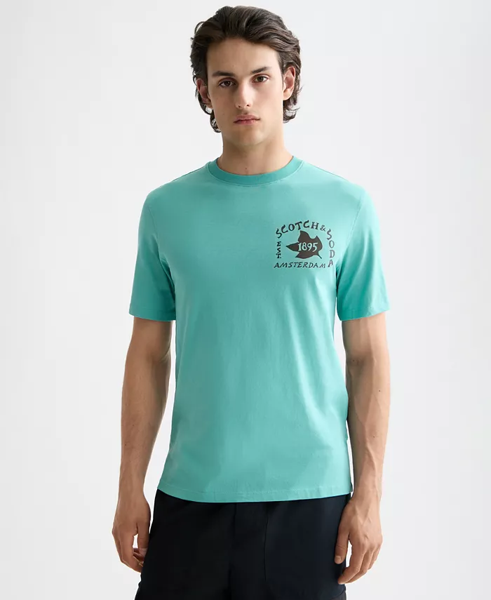 

Мужская футболка с коротким рукавом и логотипом Scotch & Soda, зеленый