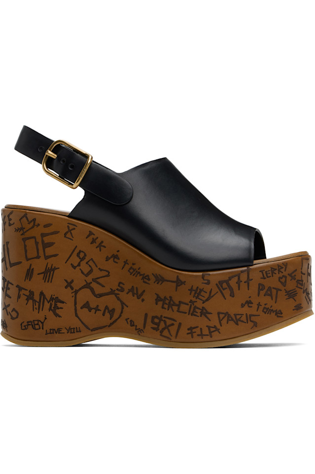 Сандалии Maxime на платформе Chloé, черный