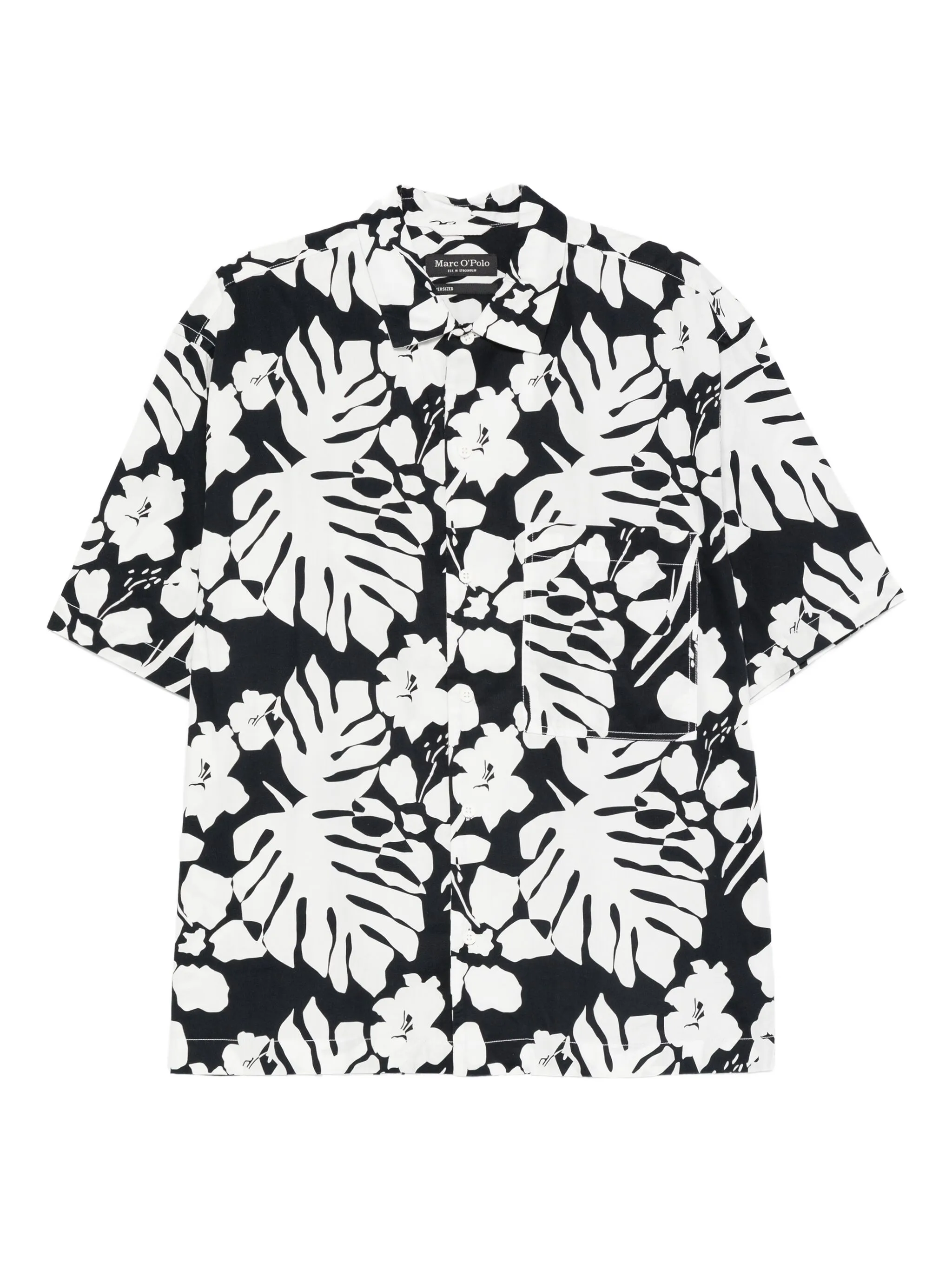 

Рубашка с цветочным принтом Marc O'Polo, синий