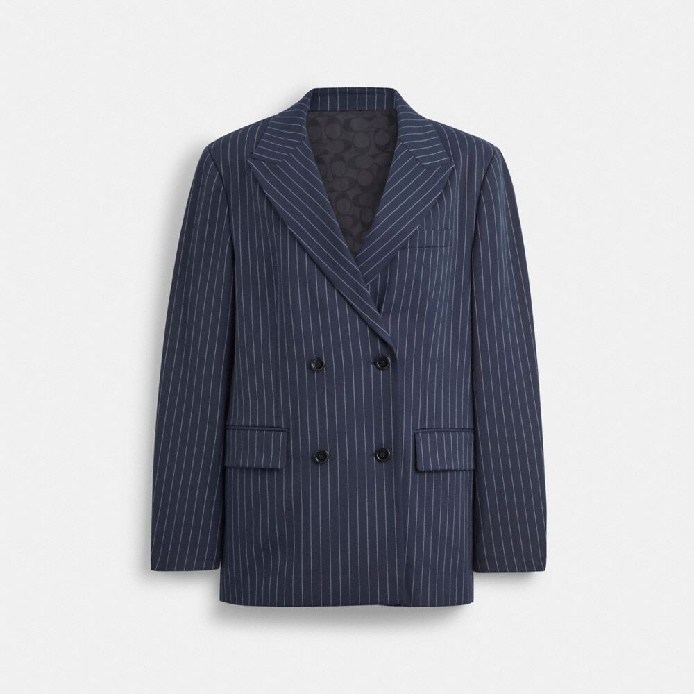 

Блейзер Coach Double Breasted Blazer, цвет Navy/White