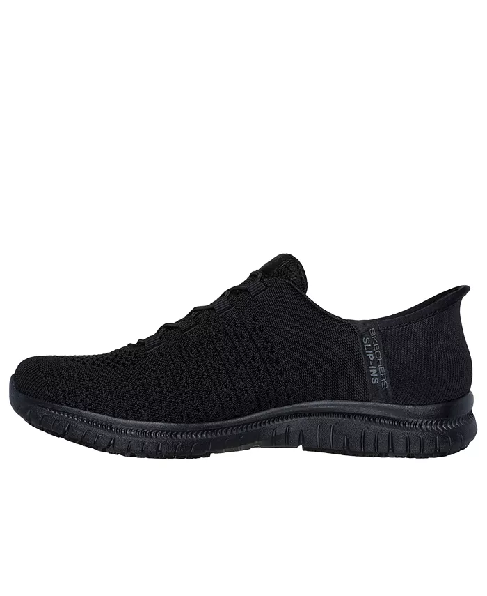 Женские рабочие слипоны с противоскользящей подошвой: Virtue - Valsea Work Sneakers от Finish Line Skechers, черный — фото 3
