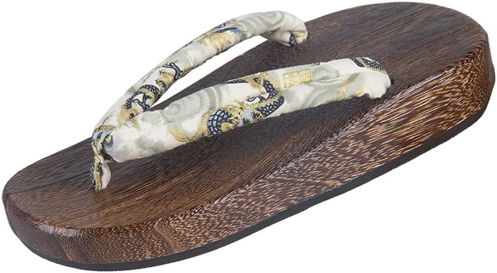 

Сандалии GENYS Flat Flip Flop Geta, деревянные японские традиционные тапки для взрослых, сандалии, мужские шлепанцы, платформенные тапки, обувь для кимоно для пляжа и путешествий (Цвет: I, Размер: 38/39 EU), 38/39 EU H