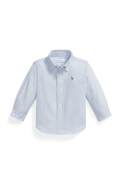 Рубашка хлопковая для младенцев Polo Ralph Lauren, синий