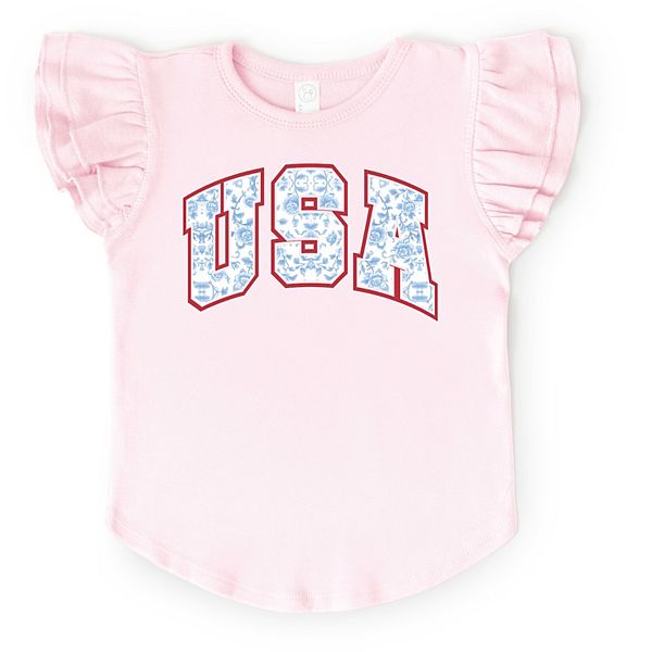 

Футболка с рукавами-фонариками Usa blue willow The Juniper Shop, Ballerina