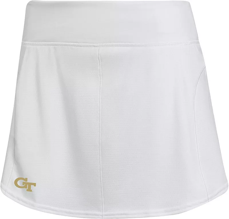 

Женские желтые куртки Adidas Georgia Tech, белая теннисная юбка