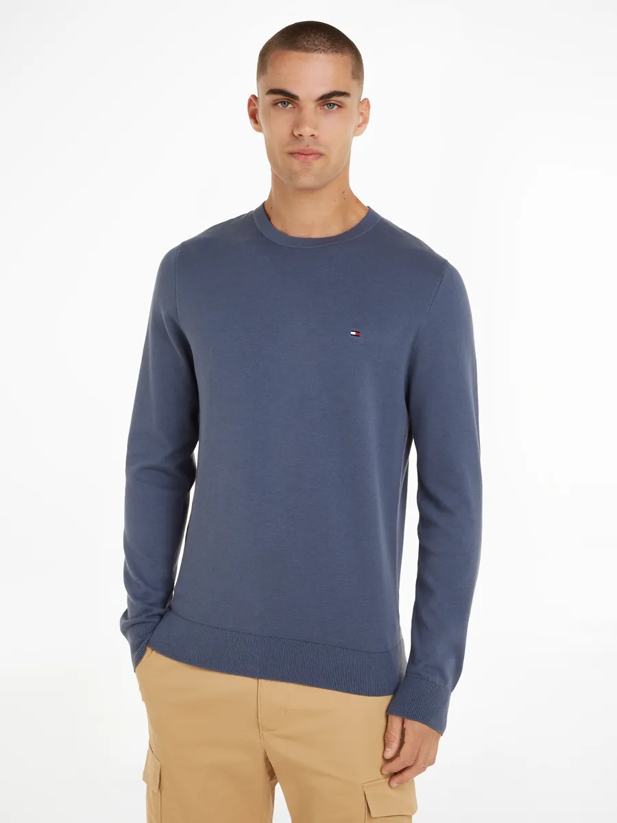 

Свитер с круглым вырезом Tommy Hilfiger "DE COTTON CREW NECK", цвет Faded Indigo