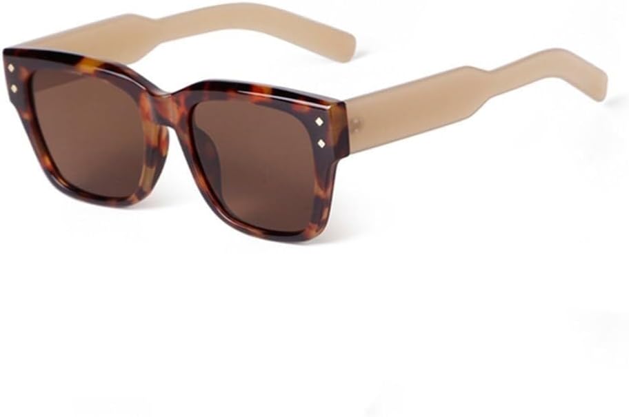 

Солнцезащитные очки для женщин и мужчин UV400, янтарный градиент, заклепки, леопардовый принт, для занятий спортом на открытом воздухе, бега и верховой езды Generic, C4-leopard-tea