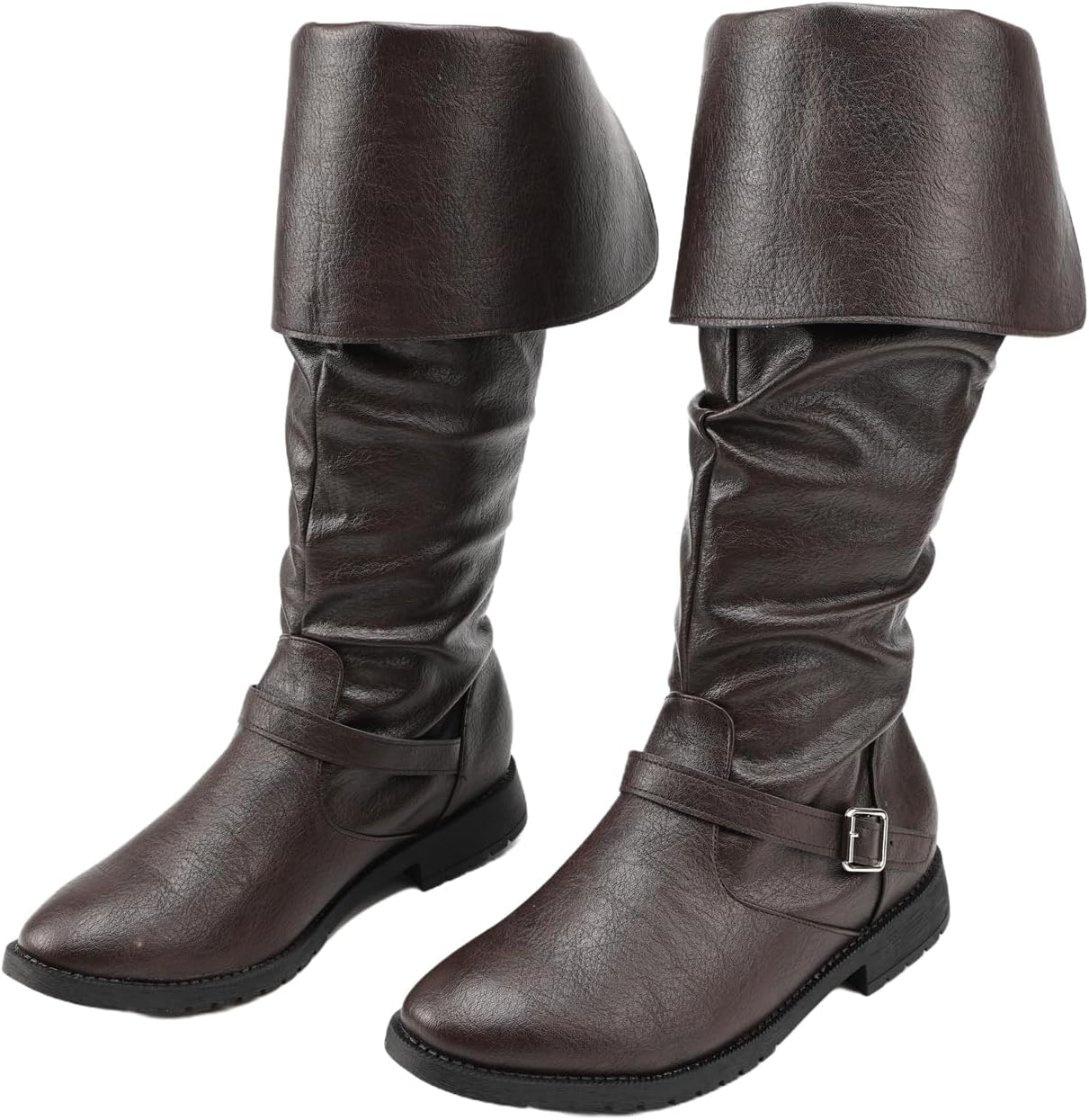 

Средневековые пиратские ботинки, западные рыцарские туфли, ренессансные мужские сапоги до середины голени, готические плоские джазовые ботинки Ciyasheh, коричневый