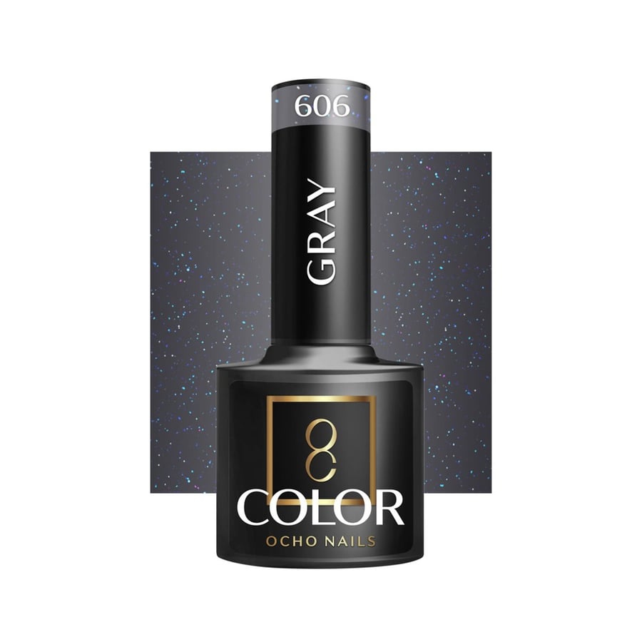 

OCHO NAILS Гибридный лак для ногтей серый 606 -5 г Active Shop