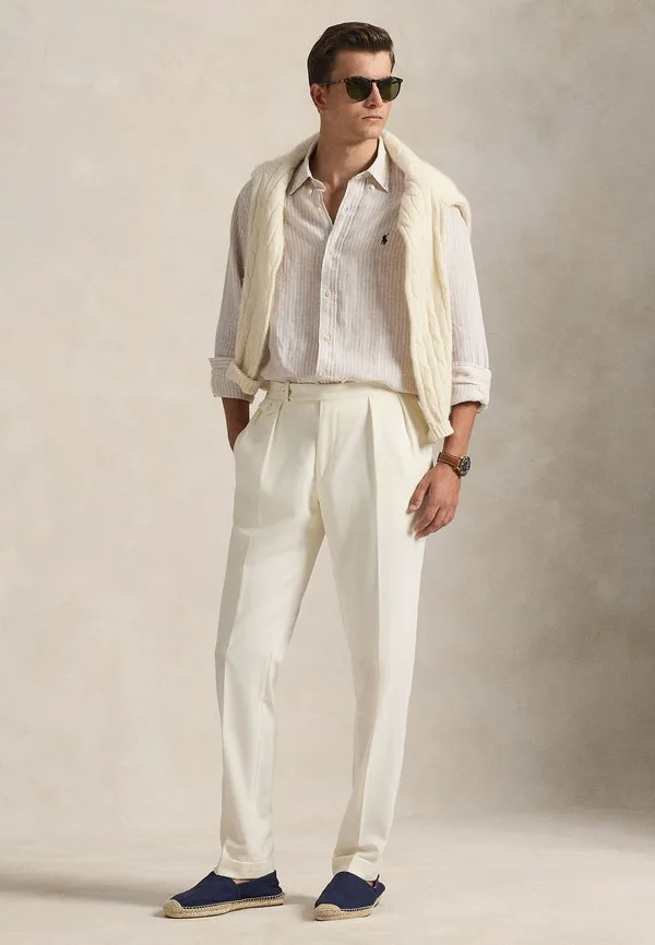 Спортивная рубашка Polo Ralph Lauren, Coastal Beige White — фото 2
