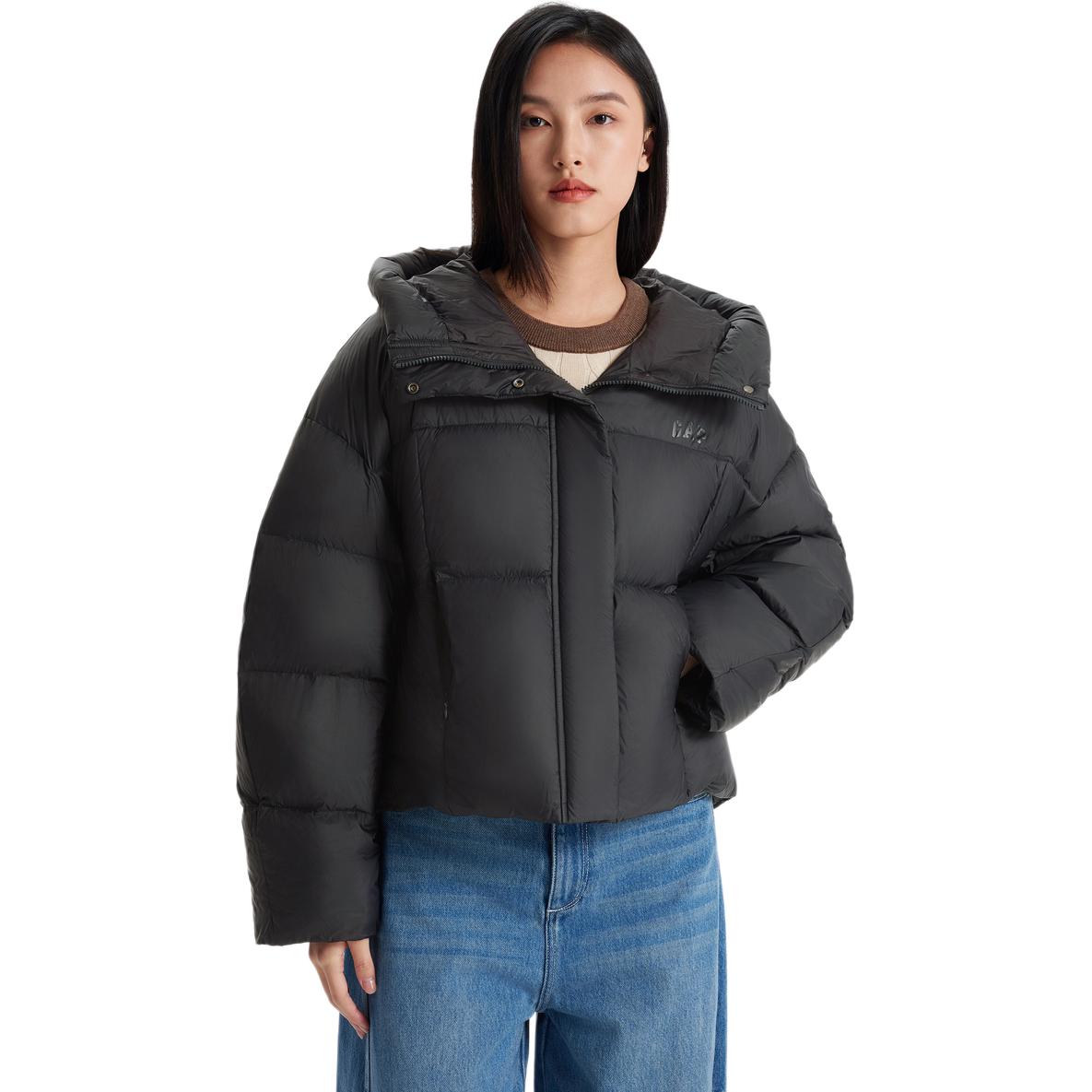 

Пуховик для женщин на осень-зиму GAP, черный