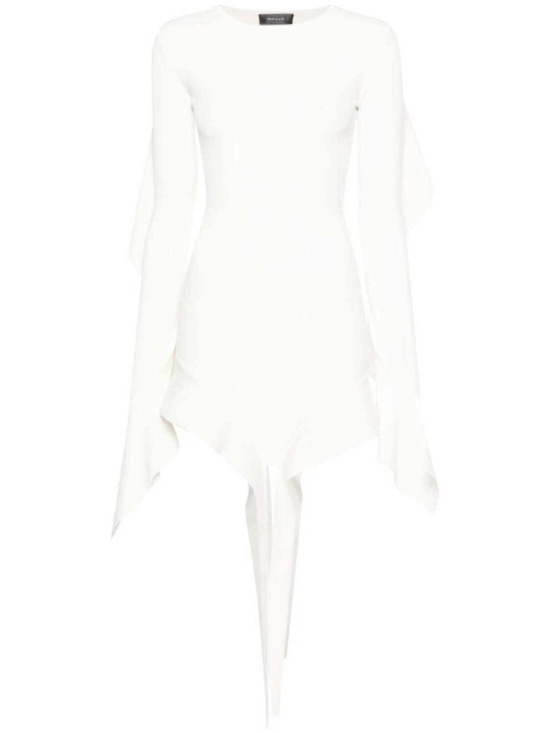 

Mugler платье с драпировкой, белый