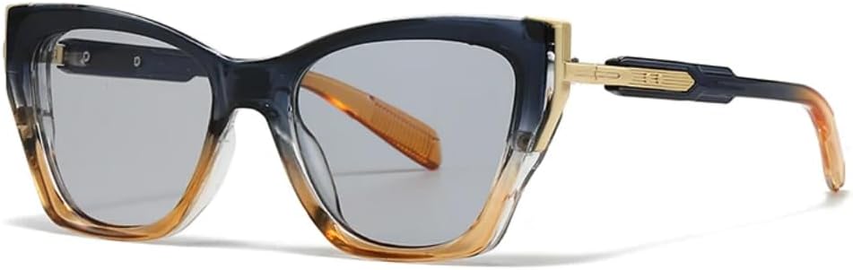 

Солнцезащитные очки с защитой UV400 | «Кошачий глаз», двойная перемычка, градиентные линзы | для женщин и мужчин, для занятий спортом на открытом воздухе и вождения DSVIGF, Silver