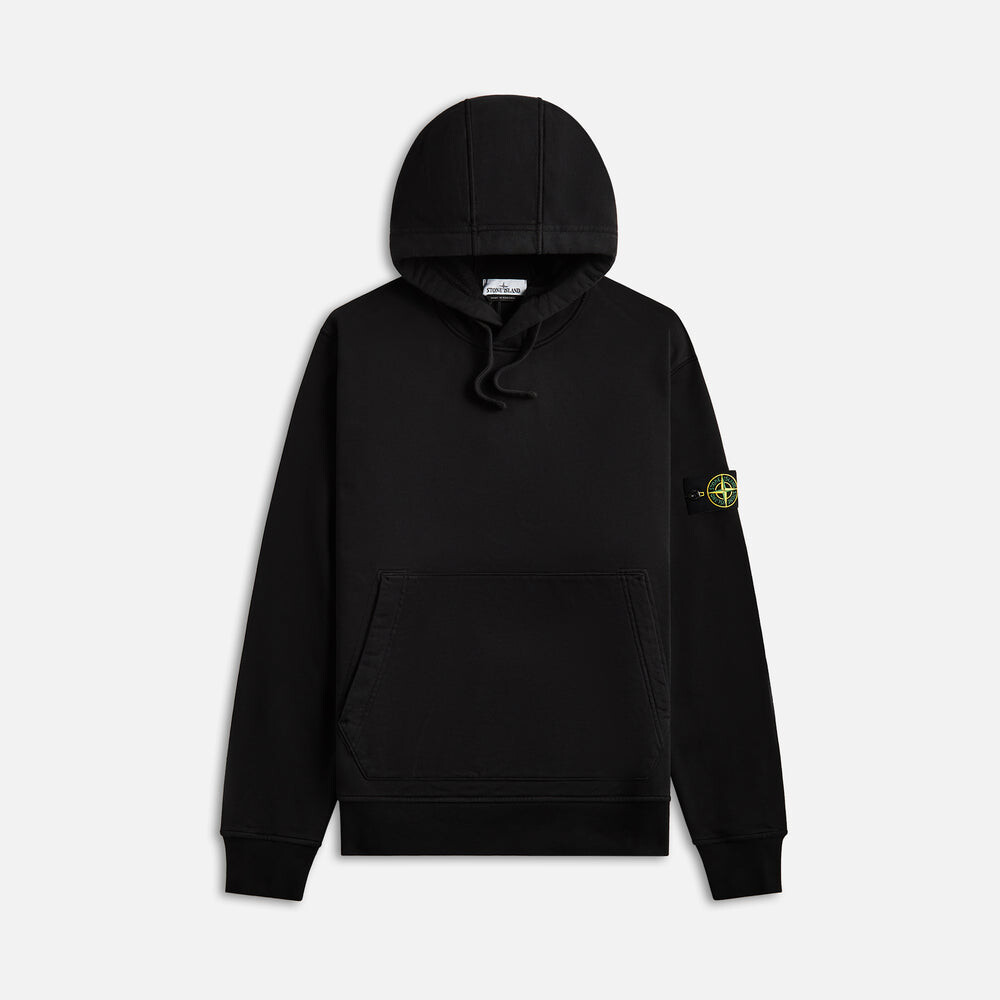 

Худи Stone Island Garment Dyed Cotton Hoodie, черный