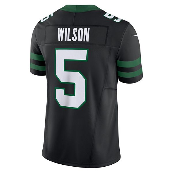 Футболка Garrett Wilson Legacy Black New York Jets Alternate Vapor FUSE Limited Nike — фото 4