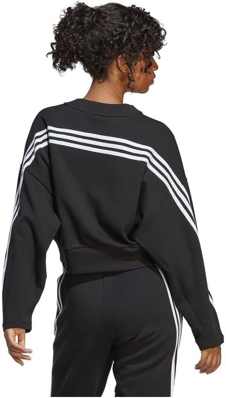 Мужская толстовка adidas EAW40 Future Icon с тремя полосками, черный — фото 3
