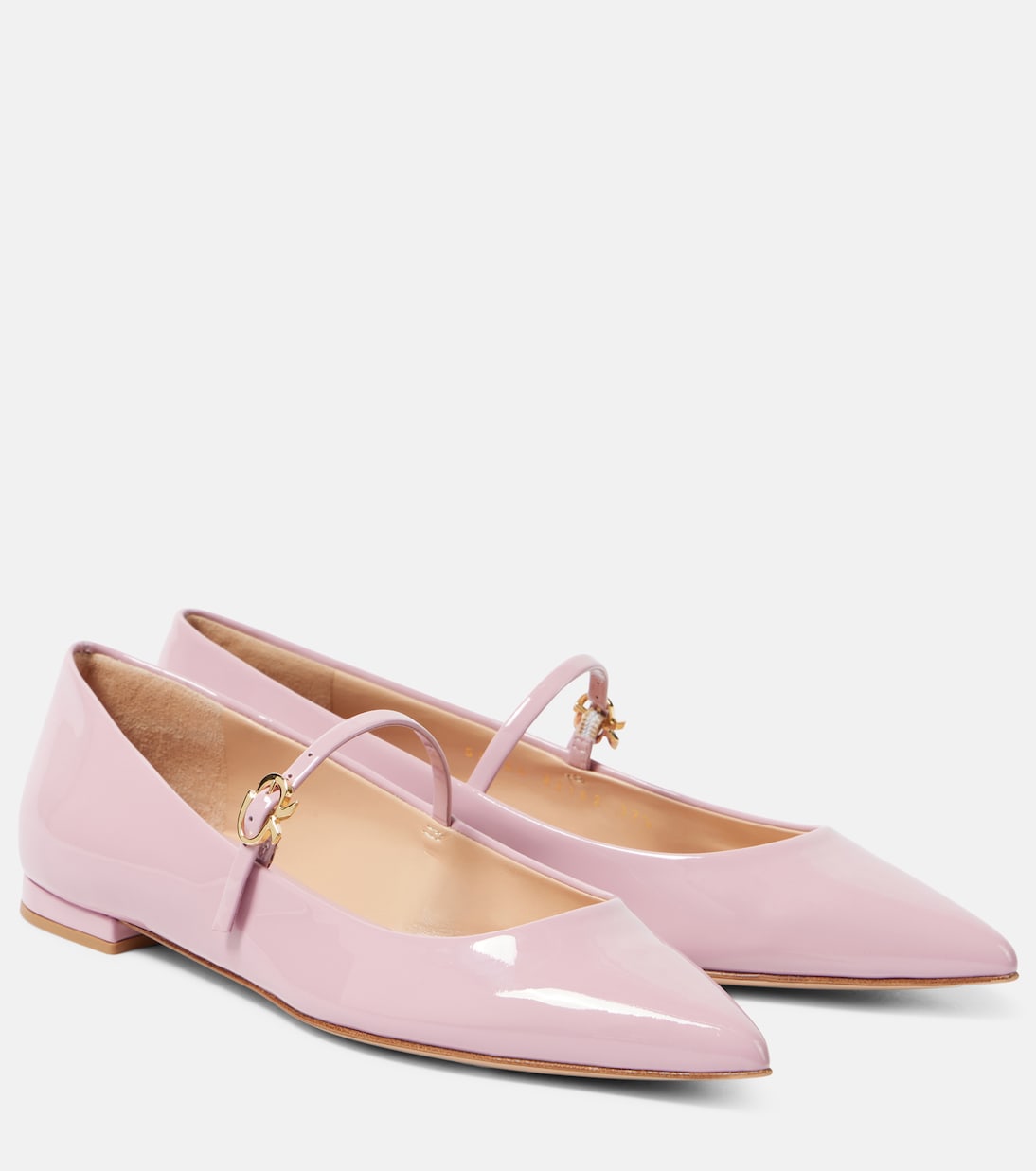 Туфли Мэри Джейн Ribbon Jane 05 из лакированной кожи Gianvito Rossi, Sugar