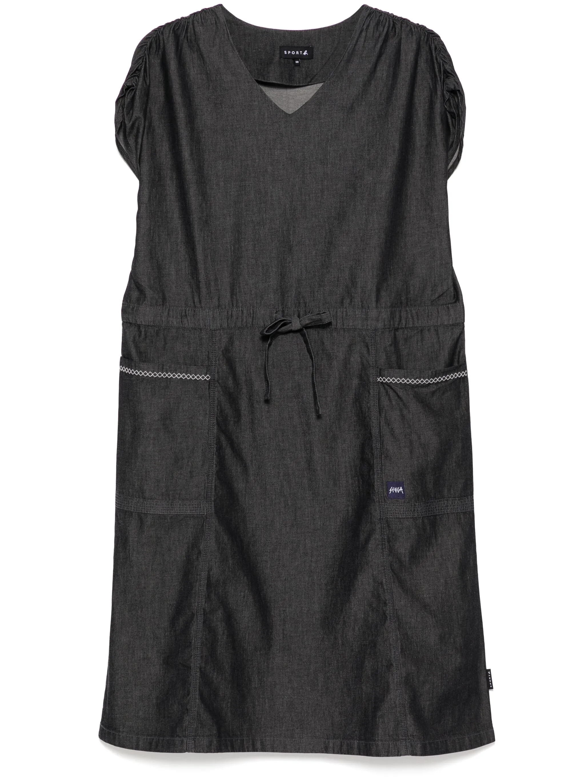 

Джинсовое платье с V-образным вырезом Sport B. By Agnès B., черный