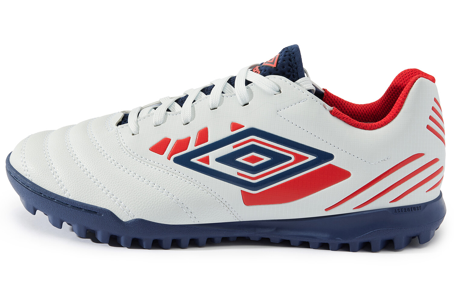 

Футбольные бутсы мужские низкие белые / Manor Blue / Rocco Red Umbro